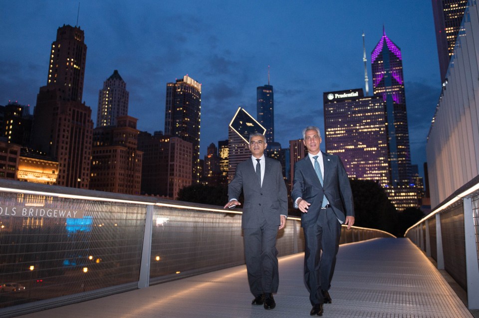 Khan has also met with his Chicago counterpart Rahm Emanuel during the whistlestop tour