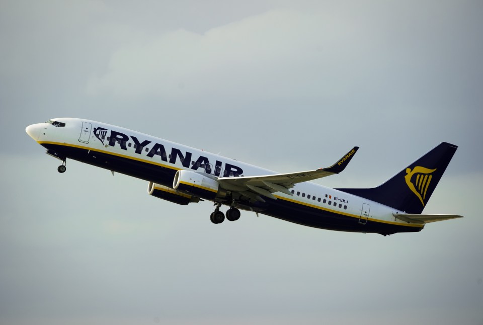 An airplane of the Irish low-cost airlin