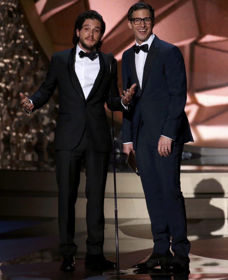 Andy Samberg and Kit Harrington entertained the crowd with a skit ahead of presenting an award at the show 