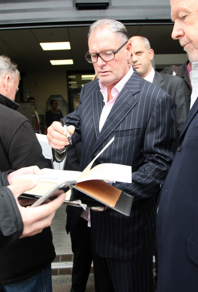 He also stopped to sign autographs on his way out of court having earlier done so on his way in