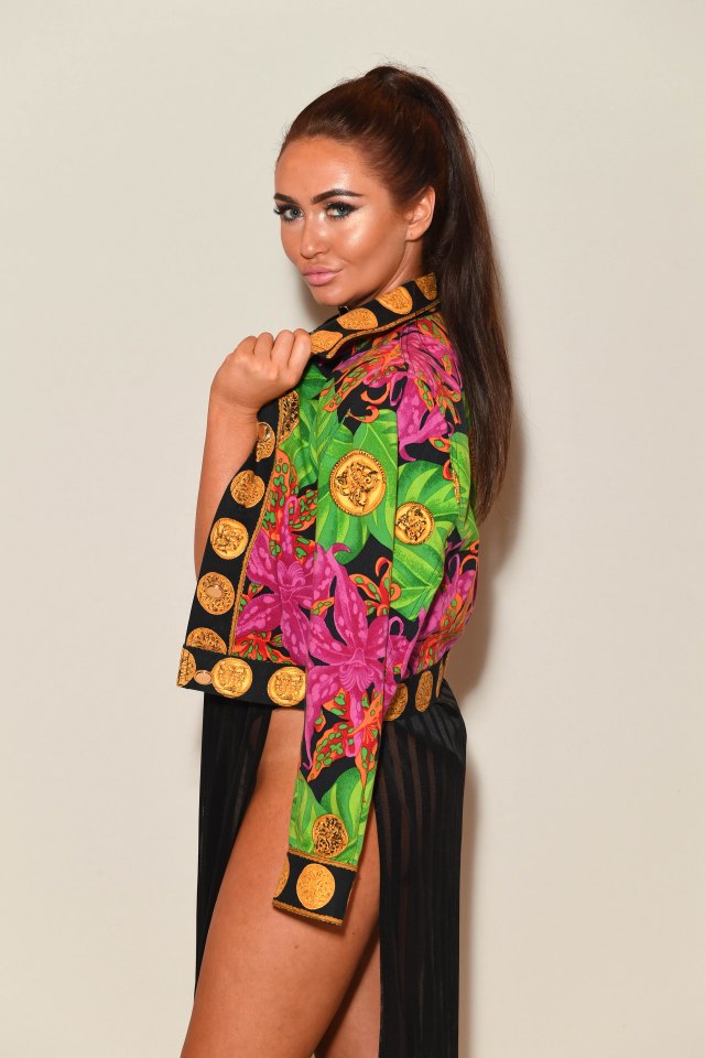 Charlottes statement jacket was the piece de resisitence to her shcokingly sheer outfit 