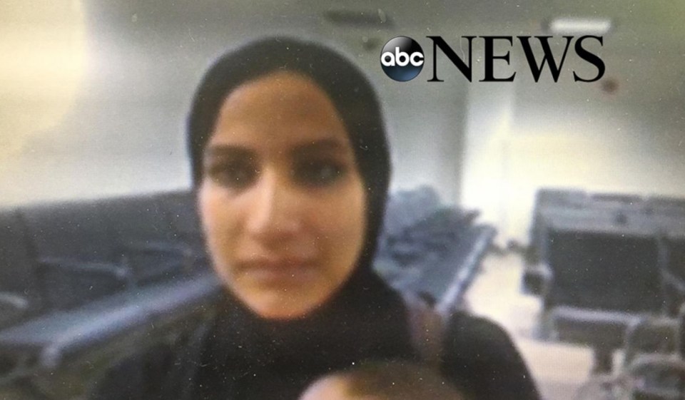 Fleeing US . . . suspect's wife Asia Bibi Rahami is said to be cooperating with police