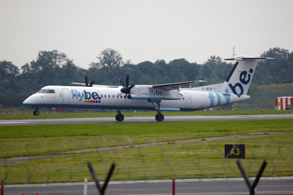 A Flybe pilot caught two female passengers writing on the side of a plane from the French-bound flight