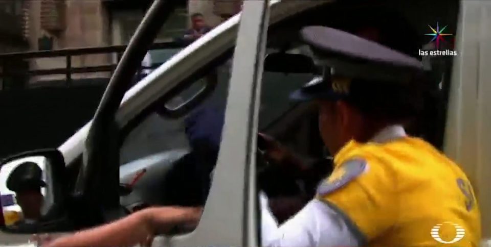 The driver was stopped because he drove the wrong way down a one-way street
