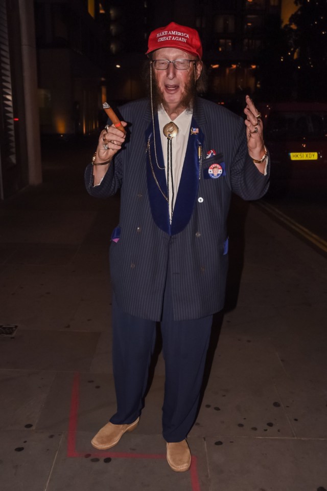 John McCririck also showed up in typically flamboyant style 