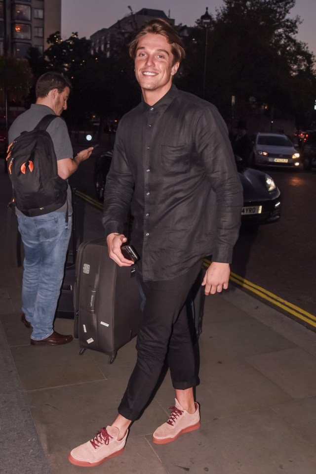 Lewis Bloor arrived solo to the launch of Fred Sirieix's new love book
