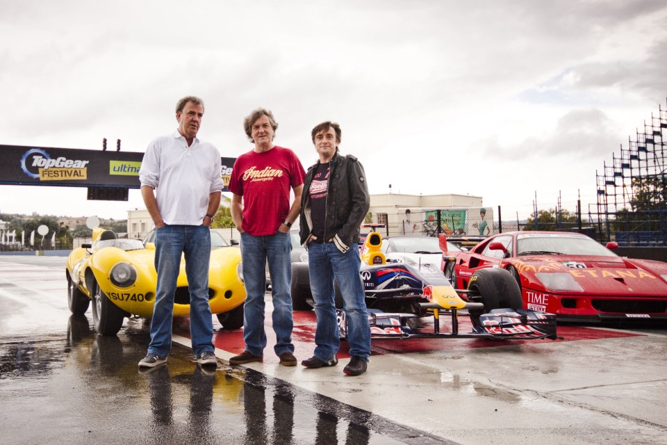 The show sees the return of Top Gear's Jeremy Clarkson, Richard Hammond and James May