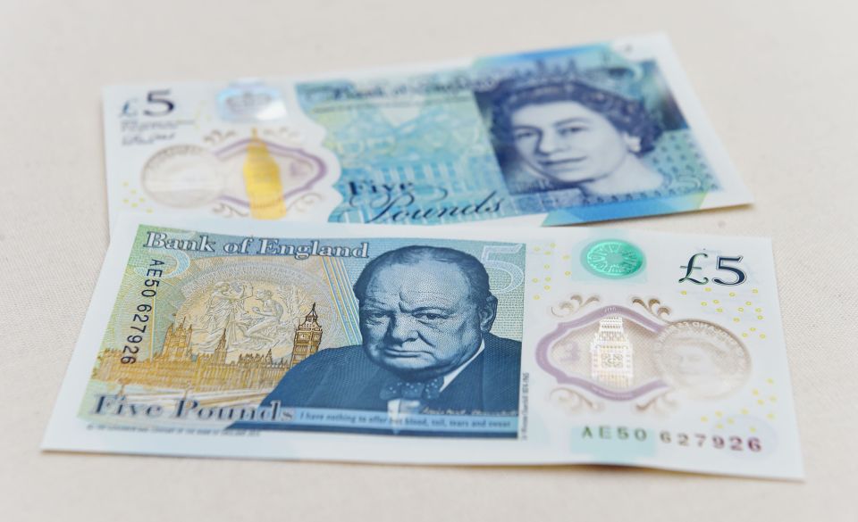 Churchill features on the new five pound note