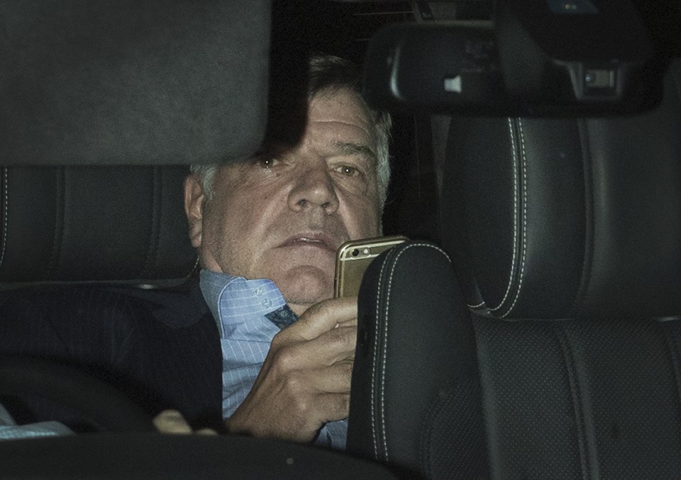 Sam Allardyce is seen leaving Wembley after quitting as England manager