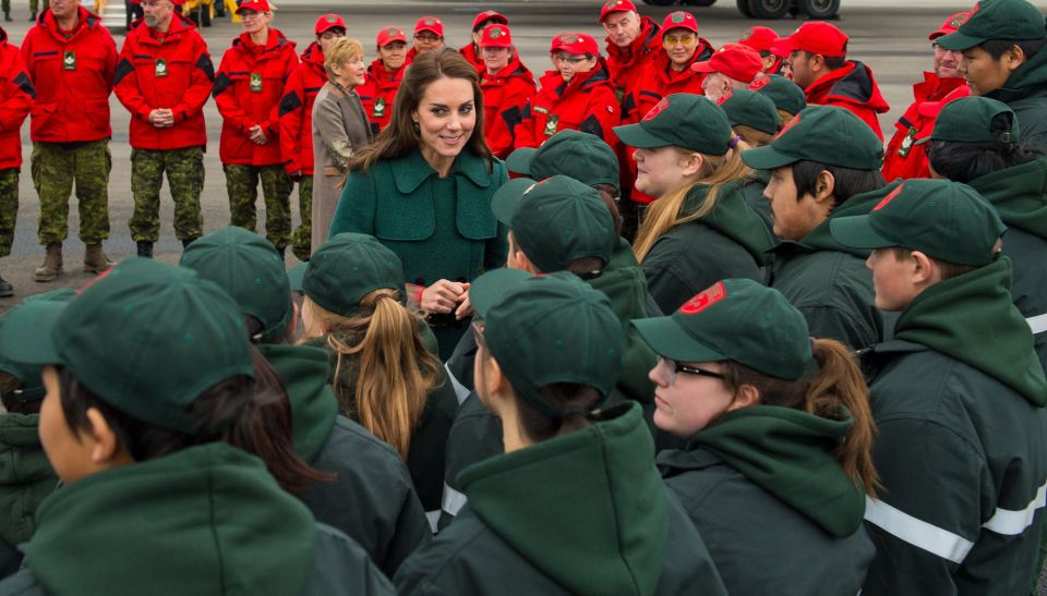 The Duchess addressed a group of Canadian Rangers who had gathered to greet her at the airport on Tuesday