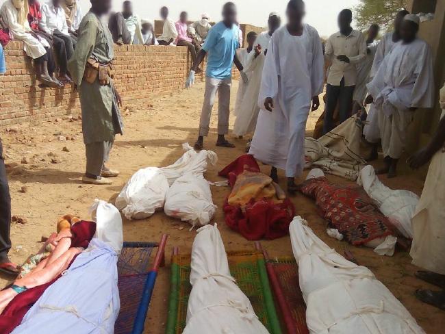Bodies await burial following a spate of violence in Thur, Jebel Marra, in June