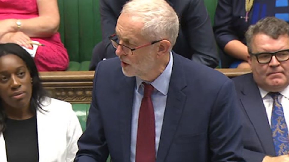 May and Corbyn on stabbed Merseyside police officer