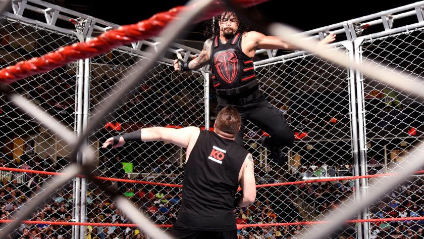 Roman Reigns battles Kevin Owens
