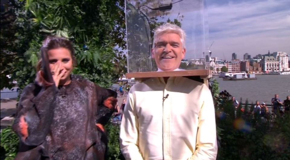 Phil was not fazed by the scary stunt