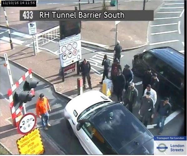 Chloe shared this CCTV image after she crashed her Range Rover 