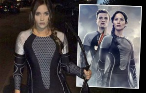 Jacqueline Jossa wows in skintight catsuit as she dresses up as Hunger Games’ Katniss