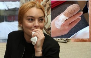 Lindsay Lohan has op to reattach a chunk of finger after it was sliced off by ANCHOR in boating injury