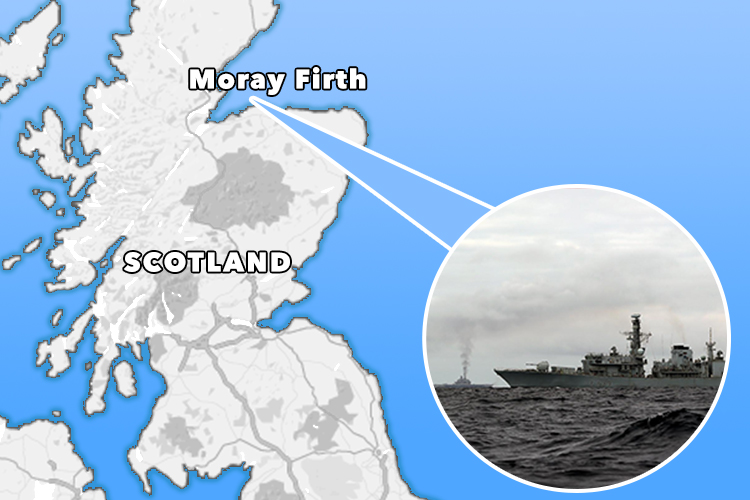 The Russian fleet is expected to anchor in the Moray Firth off the Scottish coast tonight before heading down the North Sea tomorrow