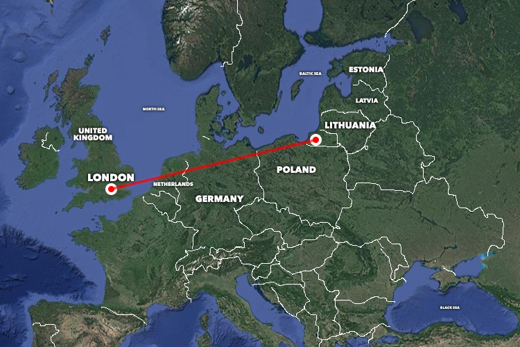 In range ... Ships will be just 880 miles from London