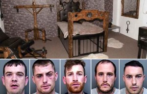 Violent drugs gang are jailed for kidnapping, torturing and threatening to rape a man in a fetish chamber