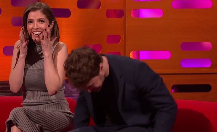 Anna Kendrick sat in shock as Robbie told his story