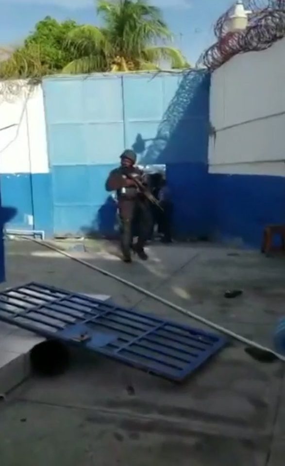 One guard was killed when the 174 prisoners rushed out of the prison