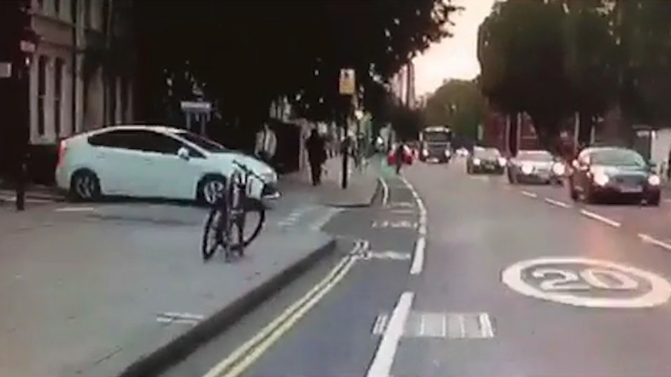 BBC journalist Jeremy Vine shared footage of him cycling to work, urging social media users to watch the left side of the video