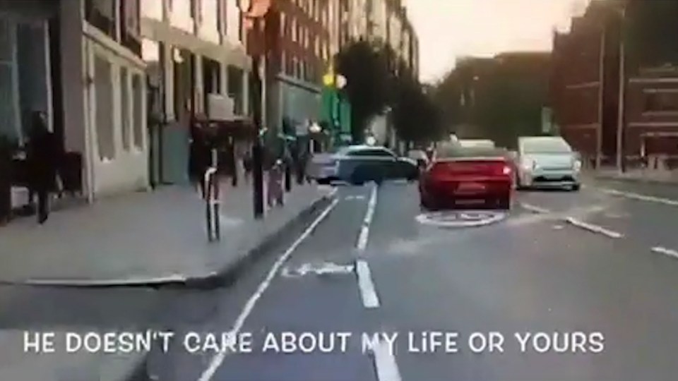 Jeremy Vine shared the video, telling his followers that he often worried that on a different day, he would be killed by a car