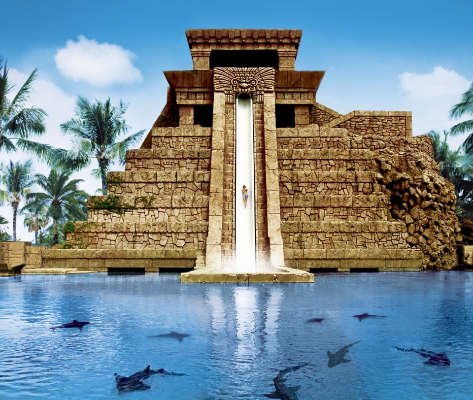 Slide away at the Aquaventure water park