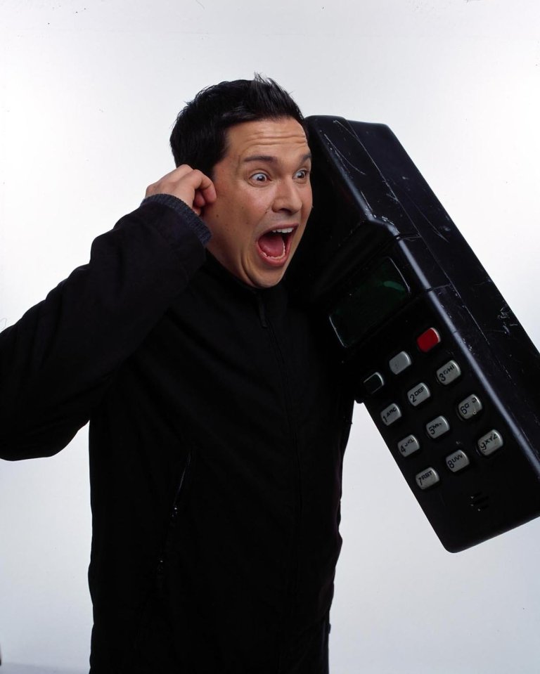 No joke ... Dom Joly was quizzed by police after paying for a train ticket with a £10 smeared with white powder