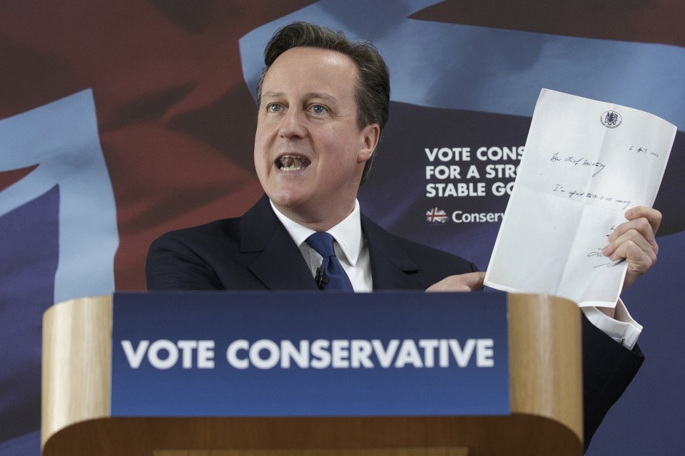 The infamous 15-word missive was leaked by David Laws after it was left for him in 2010