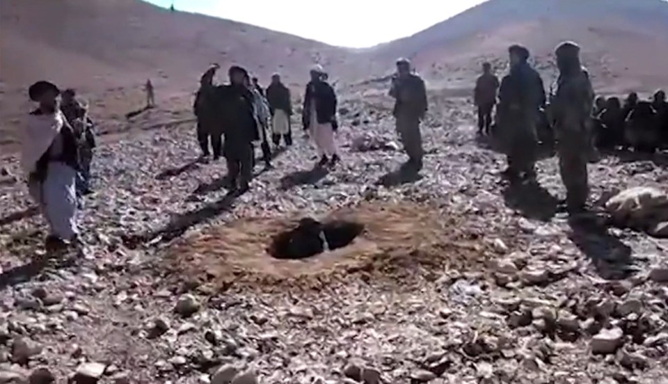 Footage of a stoning in Afghanistan in 2015