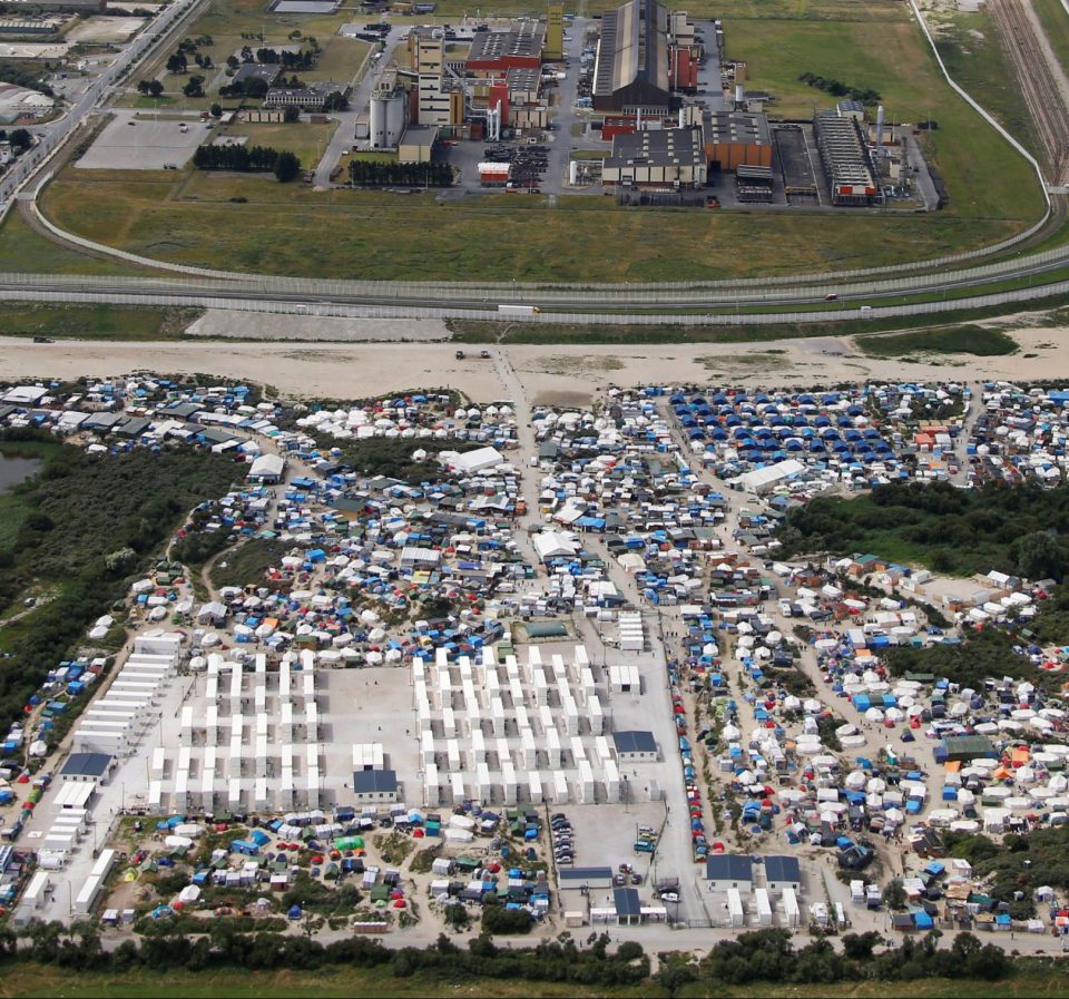 Before: The sprawling camp pictured on August 14