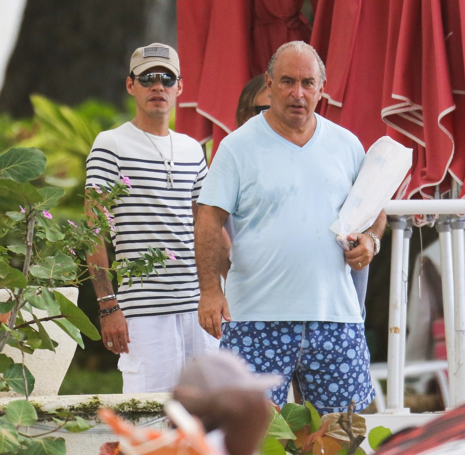 TopShop heiress Chloe Green and boyfriend Marc Anthony are pictured boarding a boat while on holiday in Barbados