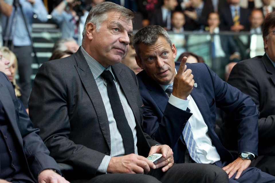 Sam Allardyce and Martin Glenn in happier times before the scandal broke