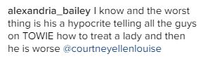 Pete was also branded a hypocrite after portraying himself as a gentleman on Towie