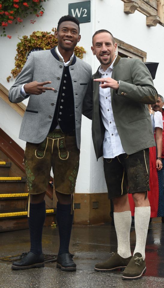Franck Ribery was in a cheery mood