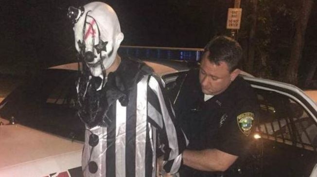 Middleborough Police Department recently arrested this scary looking clown