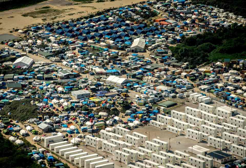 Barren land . . . more than 10,000 people lived in the squalid camp at its peak