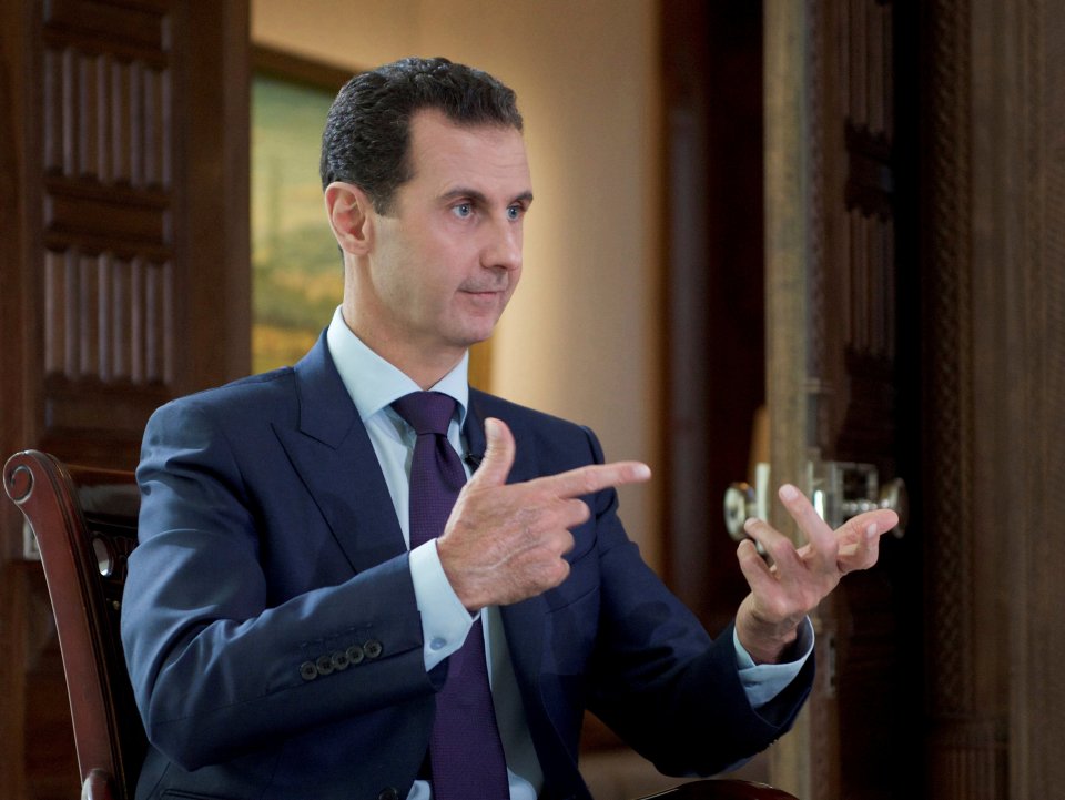 Syria's President Bashar al-Assad speaks during an interview with Denmark's TV 2