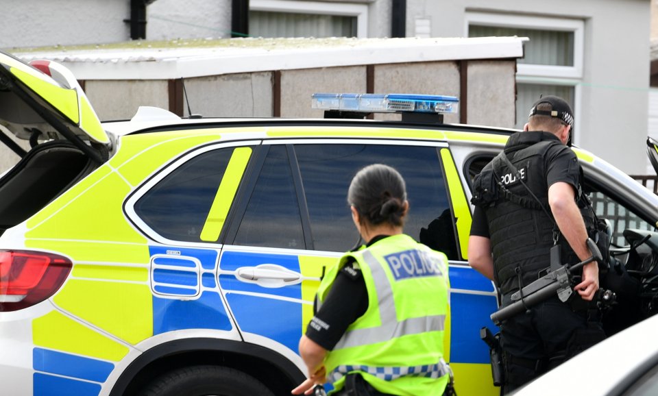 Dozens of police and emergency workers were in attendance at the scene