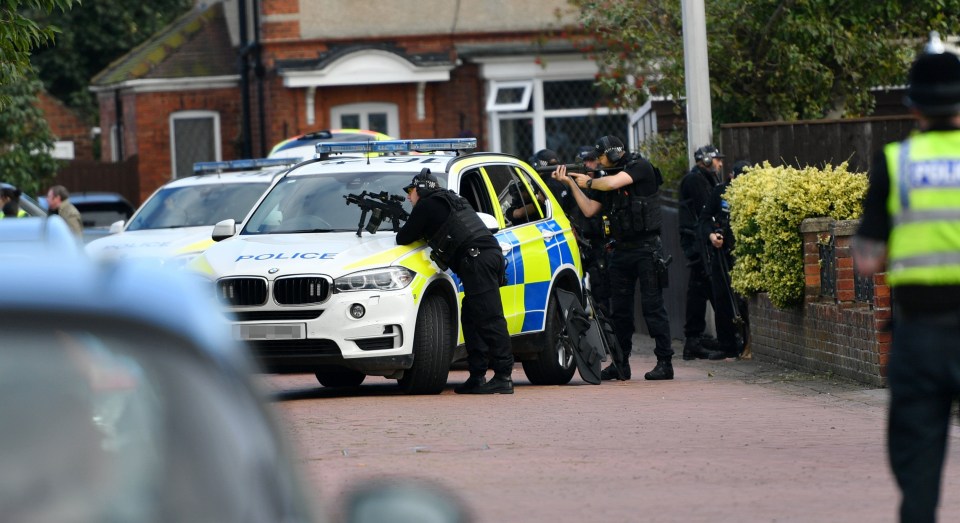 The stand-off began at around 1pm and continued until 4.15pm, when an arrest was made