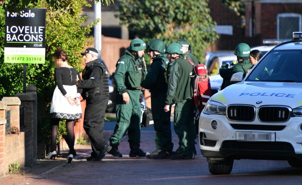 A woman was arrested at 4.15pm after a stand-off lasting more than three hours