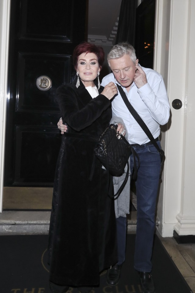 The pair enjoyed bleary-eyed banter as they left The Arts Club for Sharon's birthday
