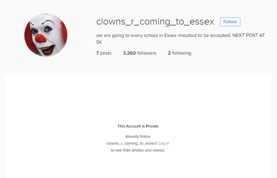 The Instagram account became private this morning after gaining thousands of followers