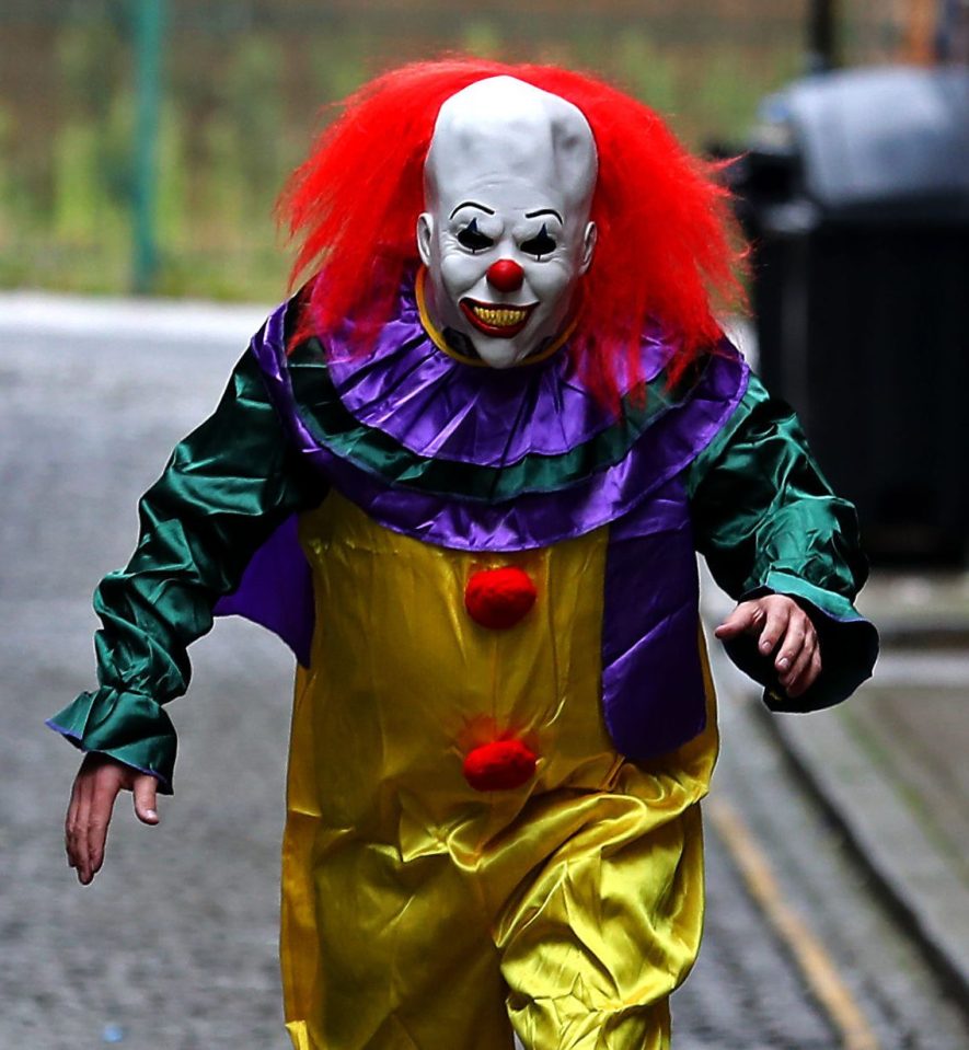 Craze ... Killer clowns have been terrorising towns across the UK