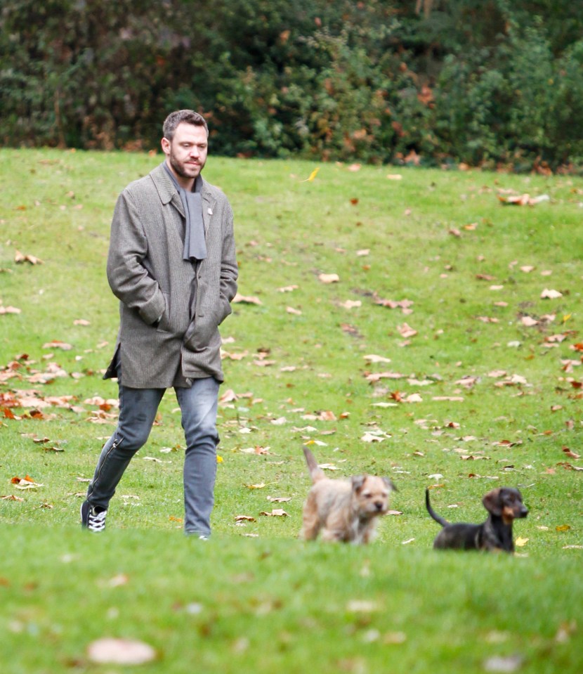 Will was seen fir the first time since quitting Strictly with his two small dogs 