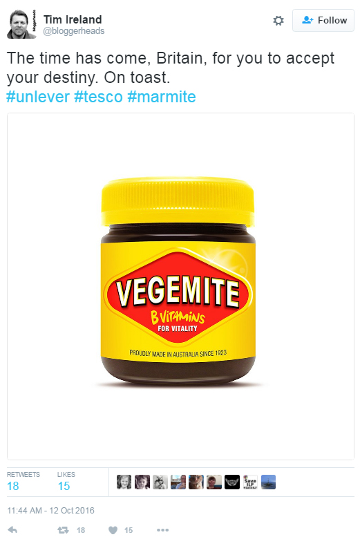 People have joked that shoppers will now have to turn to Vegemite as stocks of Marmite get dangerously low