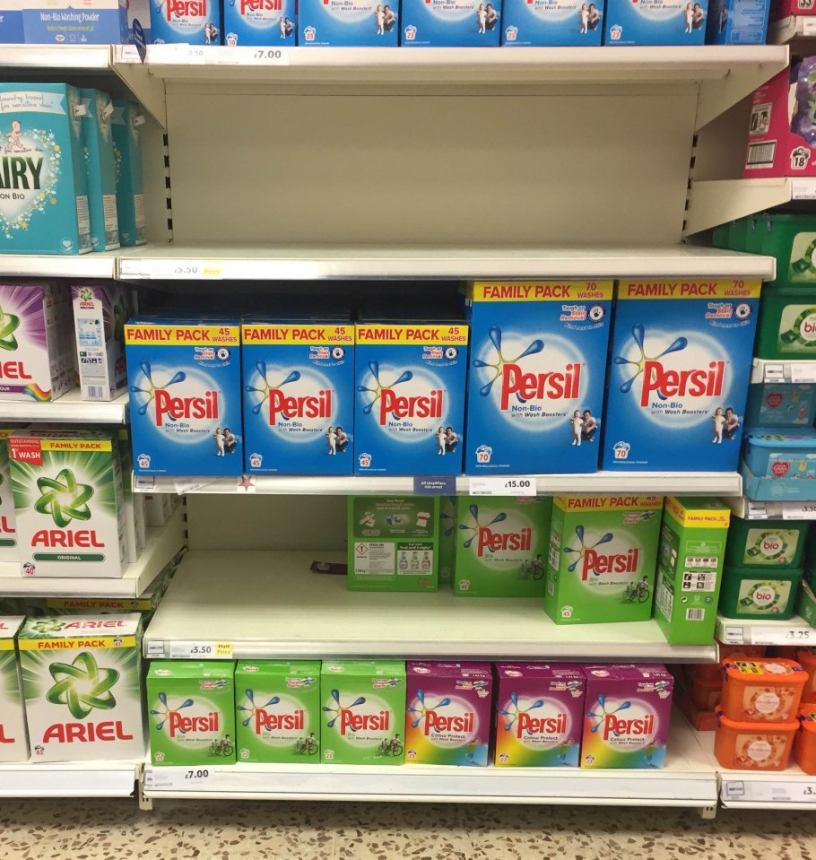 Tesco stores in Essex are running out of Unilever brands such as Floral 