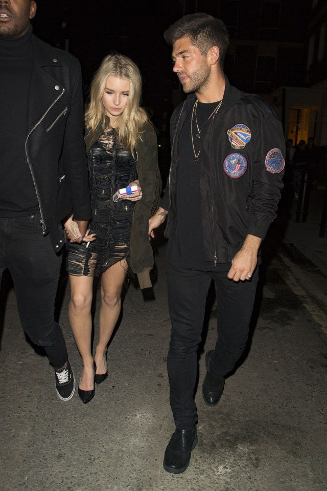 Lottie Moss left Tape night club with a bit of detritus attached to her shoe